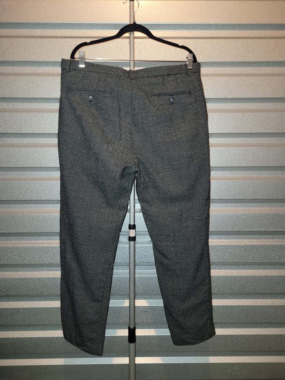 Calvin Klein Men's Dress Pants 38x32 Charcoal Gray Wool Blend Italian Fabric